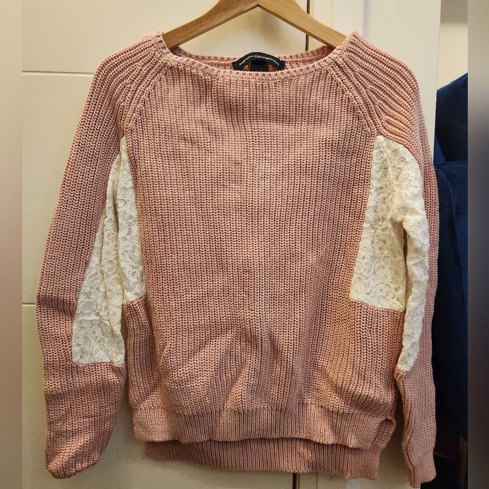 French Connection Floral Pink Sweater